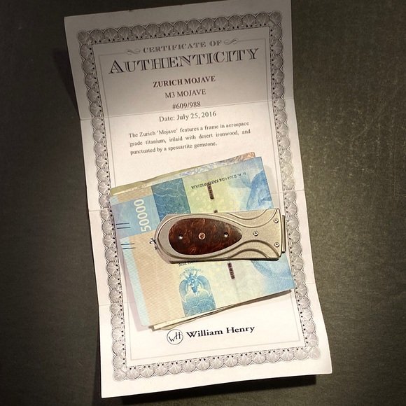 William Henry money clip -  Zurich Mojave - Picture 3 of 8